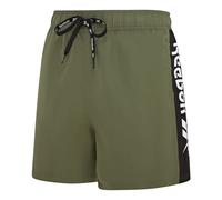 Badeshorts REEBOK "Clayton", Damen, Gr. L, N-Gr, grün, Microfaser, Polyester, unifarben, Badehosen Badeshorts, mit Kordelzug und elastischem Bund, mit Logo, schnell trocknend, basic (45819061-L) grün