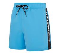 Badeshorts REEBOK "Clayton", Damen, Gr. XL, N-Gr, blau (always blau), Microfaser, Polyester, unifarben, Badehosen Badeshorts, mit Kordelzug und elastischem Bund, mit Logo, schnell trocknend, basic (87