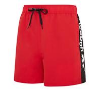 Badeshorts REEBOK "Clayton", Damen, Gr. XL, N-Gr, rot, Microfaser, Polyester, unifarben, Badehosen Badeshorts, mit Kordelzug und elastischem Bund, mit Logo, schnell trocknend, basic (58567118-XL) rot