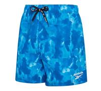 Badeshorts REEBOK "Milan", Damen, Gr. S, N-Gr, blau, Microfaser, Polyester, unifarben, Badehosen Badeshorts, mit Kordelzug und elastischem Bund, Tie-Dye-Look, schnell trocknend (92380325-S) blau