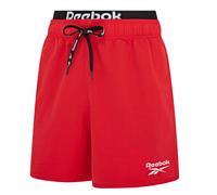 Badeshorts REEBOK "Todd", Damen, Gr. M, N-Gr, rot, Microfaser, Polyester, unifarben, Badehosen Badeshorts, mit Kordelzug und elastischem Bund, mit Logo, schnell trocknend, basic (56941169-M) rot