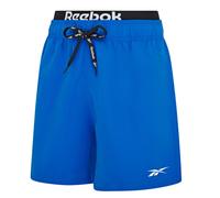 Badeshorts REEBOK "Todd", Gr. S, N-Gr, blau, Microfaser, Polyester, unifarben, Badehosen Badeshorts, mit Kordelzug und elastischem Bund, mit Logo, schnell trocknend, basic (72373350-S) blau