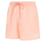 Badeshorts REEBOK "Yale", Herren, Gr. M, N-Gr, future peach, Microfaser, Polyester, clean, unifarben, Badehosen Badeshorts, mit Kordelzug und elastischem Bund, mit Logo, basic (50505649-M) future peac
