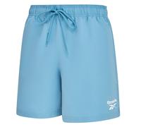 Badeshorts REEBOK "Yale", Herren, Gr. M, N-Gr, warped blau, Microfaser, Polyester, clean, unifarben, Badehosen Badeshorts, mit Kordelzug und elastischem Bund, mit Logo, basic (29862631-M) warped blau