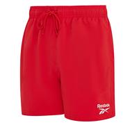 Badeshorts REEBOK "Yale", Herren, Gr. XL, N-Gr, rot (vector rot), Microfaser, Polyester, clean, unifarben, Badehosen Badeshorts, mit Kordelzug und elastischem Bund, mit Logo, basic (82701461-XL) vecto