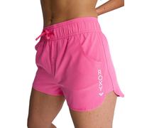 Badeshorts ROXY "ROXY WAVE 2 INCH BS", Damen, Gr. XXL (44), N-Gr, pink (sangria sunset), Obermaterial: 82% Polyester, 10% sonstige Fasern, 8% Elasthan, Badehosen Badeshorts, bequeme Passform, für spor