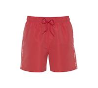 Badeshorts S.OLIVER, Damen, Gr. S (46/48), N-Gr, rot, Recycling-Polyester, unifarben, Badehosen Badeshorts, mit Markenschriftzügen (93529245-S)