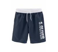 Badeshorts S.OLIVER, Herren, Gr. XL (54/56), Lang, blau (marine (langgröße)), Microfaser, Polyester, Badehosen Badeshorts (10103559-XL) marine (langgröße)