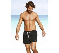 Badeshorts S.OLIVER Gr. XXL (58/60), N-Gr, schwarz Herren Badehosen Badeshorts mit komplementärem Farbdesign (12718450-XXL)