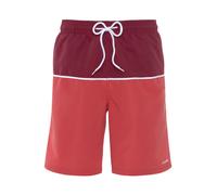Badeshorts S.OLIVER, Herren, Gr. XXL, N-Gr, rot (bordeaux, hummer), Microfaser, Recycling-Polyester, kontrastfarbene Details, Badehosen Badeshorts, mit kontrastfarbigen Details (62480726-XXL)