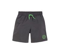 Badeshorts S.OLIVER, Kinder, Gr. 158/164, N-Gr, grau, Polyester, Badehosen Badeshorts, mit seitlichem Logodruck (77255165-158) grau
