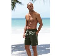 Badeshorts S.OLIVER "Malcom", Herren, Gr. M, N-Gr, grün (olive), Microfaser, Obermaterial: 50% Polyester, 50% Polyester (Reborn™). Innenslip: 100% Polyester, Badehosen Badeshorts, uni im Cargo-Stil (8