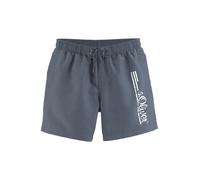 Badeshorts S.OLIVER "Philip", Herren, Gr. XXL (58/60), N-Gr, blau, Microfaser, Polyester, unifarben, Badehosen Badeshorts, mit Logo-Print im Used-Look (813485-XXL) blau