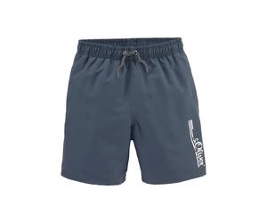 Badeshorts S.OLIVER "Philip Kids", Jungen, Gr. 158/164, N-Gr, blau (marine), Polyester, kontrastfarbene Details, unifarben, Badehosen Badeshorts, im schlichten Design (34867245-158) marine