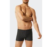 Badehose mit Streifenmuster M men Black