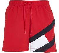 Badeshorts "SF MEDIUM DRAWSTRING", Herren, Gr. L (52), N-Gr, rot (primary, rot), Microfaser, Polyamid, TOMMY HILFIGER SWIMWEAR, unifarben, Badehosen Badeshorts, mit Tommy Hilfiger Markenlabel (7533974