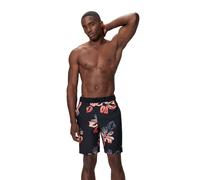 Badeshorts SPEEDO Gr. M, bunt (blk, rot), Badehosen, Herren, M, N-Gr, Obermaterial: 100% Polyester, Badeshorts, mit Vier-Wege-Stretch, pillingresistentes Material, 20-Zoll-Länge (43400925-M) blk, rot