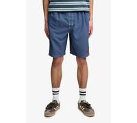 Badeshorts SUPERDRY "CARGO 19 BOARDSHORT", Herren, Gr. L, N-Gr, blau (vintage indigo), Polyester, unifarben, Badehosen Badeshorts, lockere Passform, aus Polyester, unifarbenes Design (29889815-L) vint