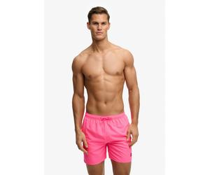 Badeshorts SUPERDRY "ESSENTIAL 16 SWIM SHORT", Herren, Gr. XXL, N-Gr, pink (fluro pink), Web, Polyester, unifarben, Badehosen Badeshorts, Kunstfaser, relaxed fit (76667402-XXL) fluro pink