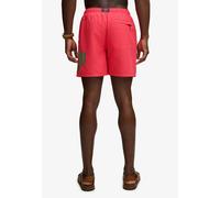Badeshorts SUPERDRY "PRINTED LOGO 16 SWIM SHORT", Herren, Gr. M, N-Gr, paradise pink, Polyester, unifarben, Badehosen Badeshorts (63241617-M) paradise pink