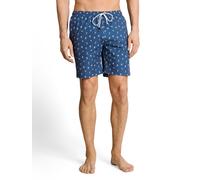 Badeshorts TOM TAILOR DENIM, Herren, Gr. M, N-Gr, blau weiß mini palm print, Web, Polyester, bedruckt, gemustert, Badehosen Badeshorts, Schwimmshorts mit Allover-Print (86157650-M) blau weiß mini palm