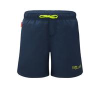 Badeshorts TROLLKIDS "KIDS BALESTRAND SHORTS", Kinder, Gr. 110, N-Gr, mystic blau, grün lizard, Obermaterial: 100% Polyamid, Badehosen Badeshorts, mit UV-Schutzfaktor 30+, mit Eingrifftasche hinten (2
