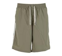 Badeshorts URBAN CLASSICS "Urban Classics Board Shorts With Patched Stripe", Herren, Gr. 4XL, US-Größen, paleolive, 100% Polyamid, Badehosen Badeshorts (56459059-4XL) paleolive