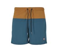 Urban Classics Men's Block Swim Shorts Badehose, Teal/Toffee, 3XL