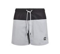 Badeshorts URBAN CLASSICS "Urban Classics Herren Block Swim Shorts", Herren, Gr. 3XL, US-Größen, lightasphalt, schwarz, 100% Polyamid, Badehosen Badeshorts (72566549-XXXL) lightasphalt, schwarz