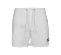 Badeshorts URBAN CLASSICS "Urban Classics Herren Block Swim Shorts", Herren, Gr. 4XL, US-Größen, weiß, 100% Polyamid, Badehosen Badeshorts (11157653-4XL) weiß