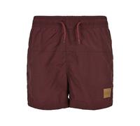 Badeshorts URBAN CLASSICS "Urban Classics Herren Boys Block Swim Shorts", Jungen, Gr. 122/128, Normalgrößen, cherry, 100% Polyamid, Badehosen Badeshorts (55899602-122)
