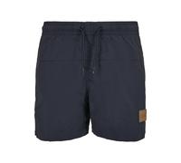 Badeshorts URBAN CLASSICS "Urban Classics Herren Boys Block Swim Shorts", Jungen, Gr. 122/128, Normalgrößen, navy, 100% Polyamid, Badehosen Badeshorts (58888456-122)