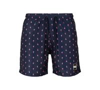 Badeshorts URBAN CLASSICS "Urban Classics Herren Pattern Swim Shorts", Herren, Gr. 3XL, US-Größen, flamingo, 100% Polyester, Badehosen Badeshorts (83811865-XXXL) flamingo