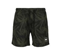 Urban Classics Badeshorts Pattern – Olive – Gr. 3XL
