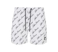 Urban Classics Pattern Swim Shorts in Gr. 4XL in Weiß