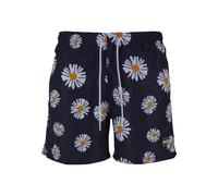 Badeshorts URBAN CLASSICS "Urban Classics Herren Pattern Swim Shorts", Herren, Gr. XL, US-Größen, bunt (midnightnavydaisy), 100% Polyester, Badehosen Badeshorts (34185264-XL) midnightnavydaisy