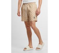 Badeshorts URBAN CLASSICS "Urban Classics Herren Pattern Swim Shorts", Herren, Gr. XXL, US-Größen, beigeseahorse, 100% Polyester, Badehosen Badeshorts (15507942-XXL) beigeseahorse