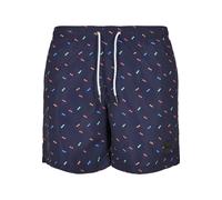 Badeshorts URBAN CLASSICS "Urban Classics Herren Pattern Swim Shorts" Gr. XXL, US-Größen, bunt (sunglasses aop) Herren Badehosen Badeshorts (89988046-XXL)