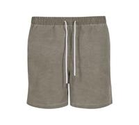 Badeshorts URBAN CLASSICS "Urban Classics Washed Swim Shorts", Herren, Gr. M, US-Größen, paleolive, 100% Polyester, Badehosen Badeshorts (33498019-M) paleolive