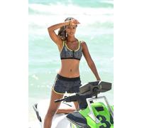 Badeshorts VENICE BEACH Gr. 40, N-Gr, schwarz Damen Badehosen Bikini Hosen mit Klettverschlusstasche (19734605-40)