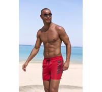 Badeshorts VENICE BEACH, Herren, Gr. L (52), N-Gr, rot, Microfaser, Microfaser, Polyester, unifarben, Badehosen Badeshorts, mit Innenslip, mit Innentasche, mit Außenkordel (809664-L) rot