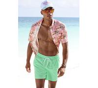 Badeshorts VENICE BEACH, Herren, Gr. M (50), N-Gr, grün (mint), Microfaser, Polyester, Recycling-Polyester, kontrastfarbene Details, unifarben, Badehosen Badeshorts, mit Marken-Logo (17468442-M) mint