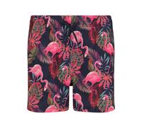 Badeshorts ZIGZAG "Soda", Kinder, Gr. 128, EURO-Größen, schwarz (pink, schwarz), Elasthan, Polyamid, mehrfarbig, Badehosen Badeshorts, im stylischen Print-Design (79610349-128) pink, schwarz