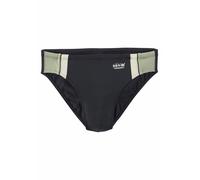 Badeslip H.I.S, Herren, Gr. 5, N-Gr, schwarz (schwarz, oliv), Polyamid, Badehosen, mit Kontrasteinsätzen (772781-5) schwarz, oliv