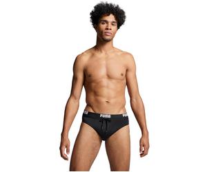 Badeslip PUMA "PUMA SWIM MEN LOGO SWIM BRIEF", Herren, Gr. XS, N-Gr, schwarz, Web, Obermaterial: 80% Polyester, 20% Elasthan, unifarben, Badehosen, mit elastischem Logobund (10417747-XS) schwarz