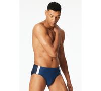 Badeslip SCHIESSER "Aqua", Damen, Gr. 6, N-Gr, 800, blau, Single Jersey, Obermaterial: 82% Polyamid, 18% Elasthan, Badehosen, Bund mit Kordel, seitliche Kontraststreifen (16646210-6) 800, blau