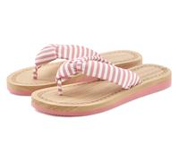 Badezehentrenner ELBSAND "Sandale,Badelatsche,Flip Flop,Mule, Pantolette,Badeschuhe,Sommerschuhe", Damen, Gr. 38, rosa (rosa, gestreift), Obermaterial: 100% Textilmaterial. Decksohle: 100% Synthetik.