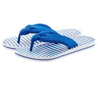 Badezehentrenner LASCANA "Sandale, Badeschuh, Pantolette, Badelatsche, Flip Flop, Sommerschuh", Damen, Gr. 41, blau (blau, weiß), Obermaterial: 100% Textilmaterial. Decksohle: 100% Synthetik. Laufsohl