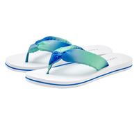 Badezehentrenner LASCANA "Sandale, Badeschuh, Pantolette, Badelatsche, Flip Flop, Sommerschuh", Damen, Gr. 44, blau (türkis farbverlauf), Obermaterial: 100% Textilmaterial. Decksohle: 100% Synthetik.