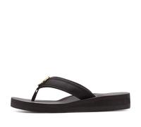 Badezehentrenner LASCANA "Sandale, Pantolette", Damen, Gr. 35, schwarz, Obermaterial: 100% Textilmaterial. Decksohle: 100% Synthetik. Laufsohle: 100% Synthetik, unifarben, Schuhe Zehentrenner Dianette